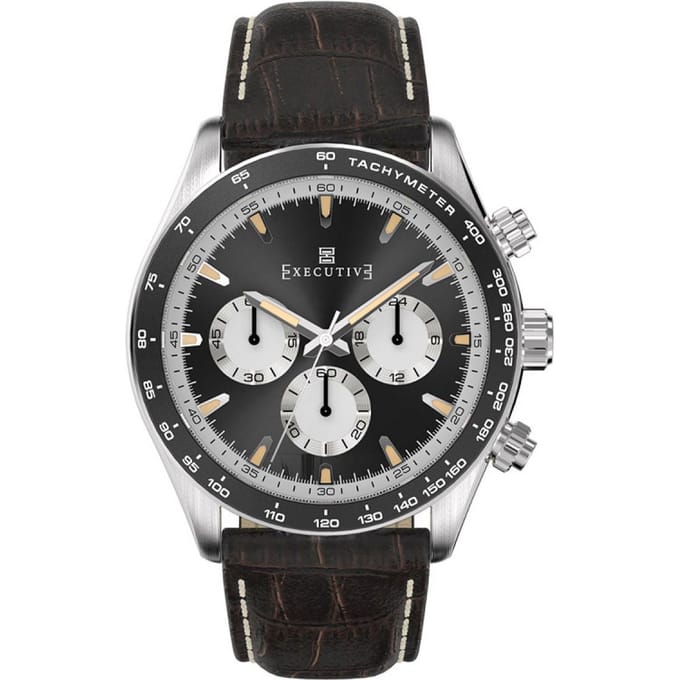 Executive Tweed Chronograph Staal 42mm | EX-1018-05