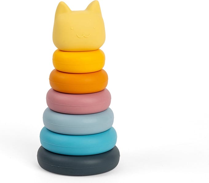Stapelringen - Kat - Poes - 7dlg - 9x16cm - Silicone