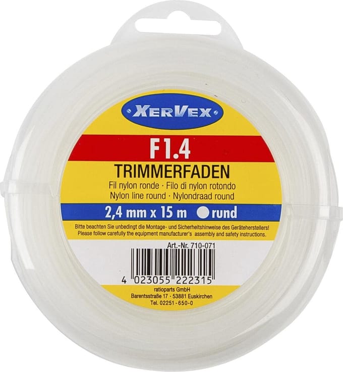 Westfalia Reserve Polyamide garen (nylon) voor trimmers, ongeveer, 2,4 mm / 15 m