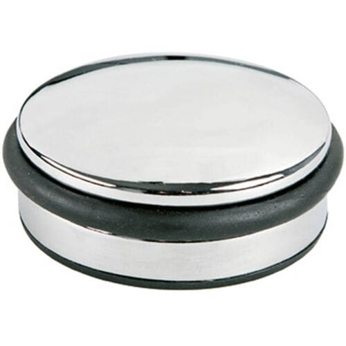 deurstopper Alco metaal laag chroom, 1300 gram hoog 4cm