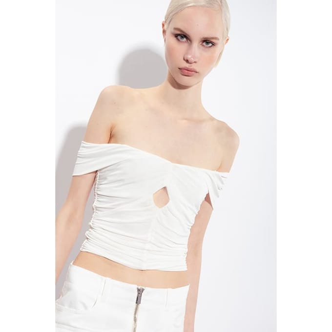 PINKO Zurigo Blouse Radiant White Größe: M | Blusen Outlet | Damen | Weiß
