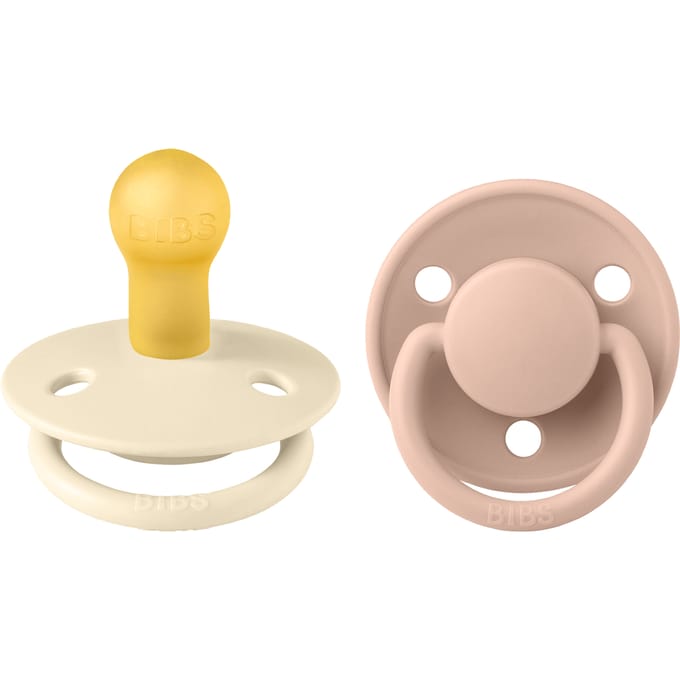 BIBS De Lux 2 Pack Latex Maat 1 Ivoor/Blush 2 st