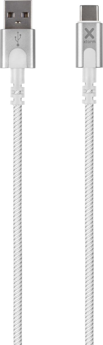 Xtorm USB naar USB-C Kabel - 3 Meter - Extra stevige USB Kabels - Lange Oplaadkabel - Snellader - Oplaadkabel geschikt voor Smartphone / tablet - Wit