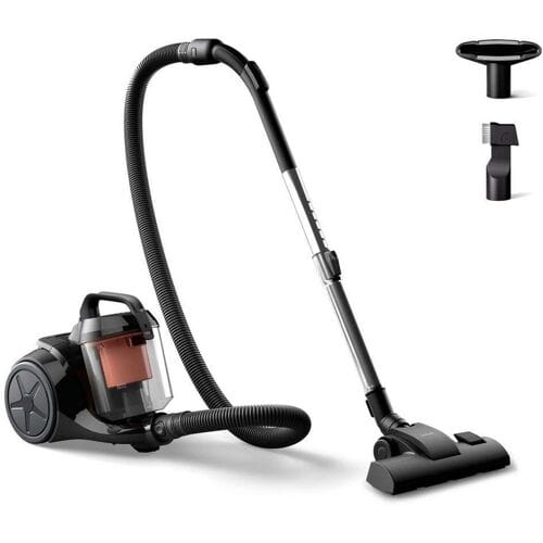 Philips Stofzuiger 1000 Series XB1142 - vacuum cleaner - canister - black/coral