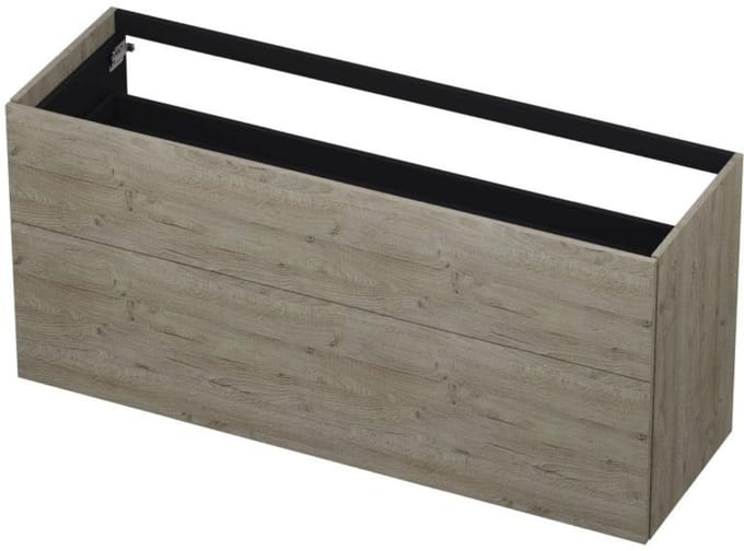 INK - Onderkast 2 Laden Push To Open 65cm Hout Decor - 1400x450x650 Mm - Greige Eiken