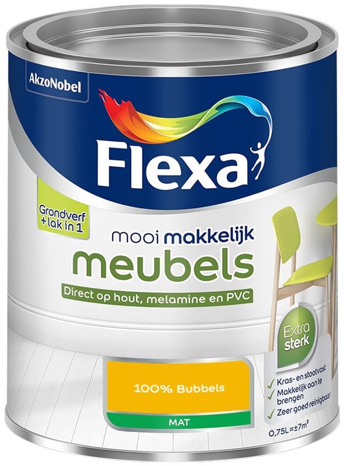 Flexa - Mooi Makkelijk Meubels Mat - 100% Bubbels - Mengverf - 750 Ml