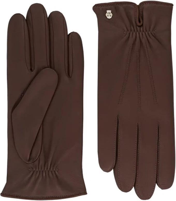 Roeckl Antwerpen Leren Dames Handschoenen Maat 8,5 - Coffee
