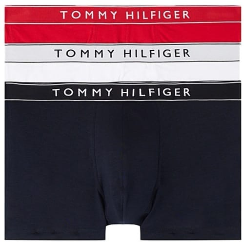 Tommy Hilfiger 3-pack Trunk Th Wht/med Red/dsrt Sky Taglia: S | Biancheria intima Outlet | Uomo | Rosso