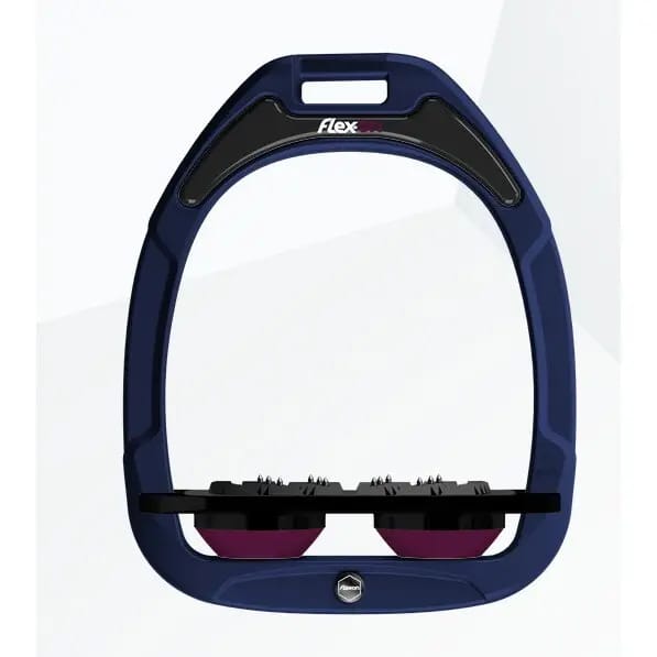 Platte ultra grip stijgbeugels marine/zwart/paarochtend Flex-On Green Composite