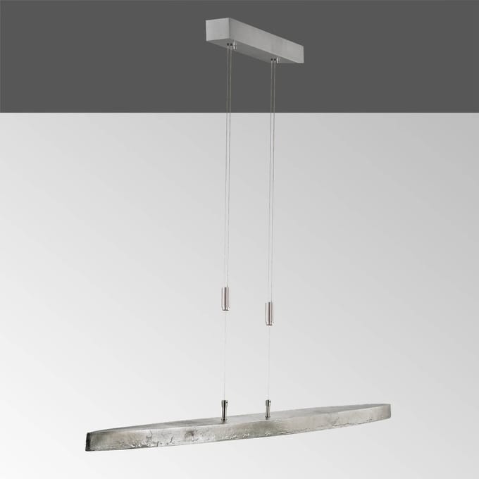 FISCHER & HONSEL LED hanglamp Colmar, CCT, nikkel, lengte 106 cm