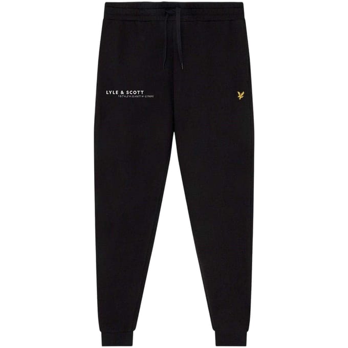 Lyle & Scott Heren Fleece Joggers (Jet Zwart)