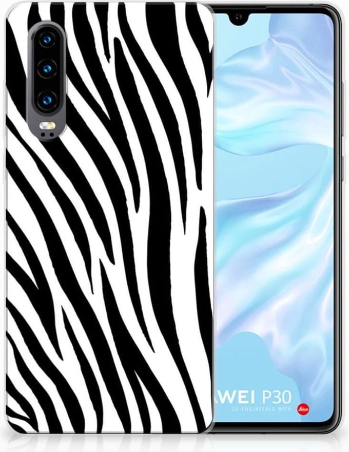 Huawei P30 TPU Hoesje Zebra