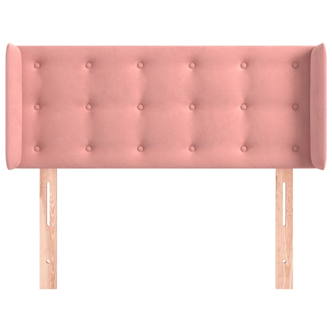 vidaXL - Hoofdbord - met - randen - 103x16x78/88 - cm - fluweel - roze