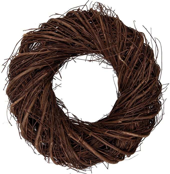 Clayre & Eef Krans Ø 30x8 cm Bruin Rotan