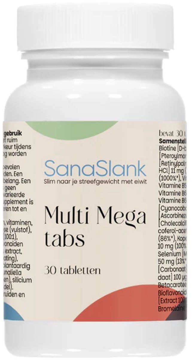 SanaSlank Megavitaminen en mineralen - 30 Tabletten
