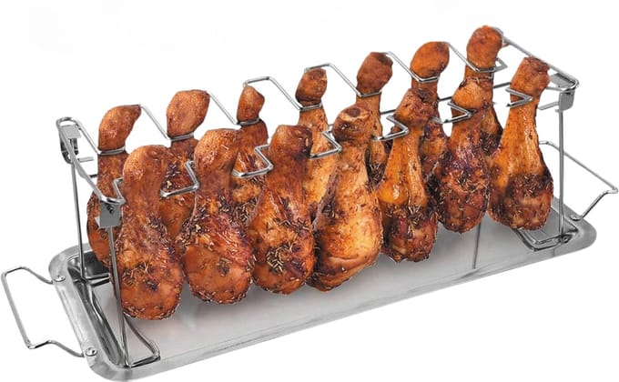 Grillx Kippenvleugelhouder - Kiphouder voor BBQ & Oven - RVS - Kamado BBQ Accesoires