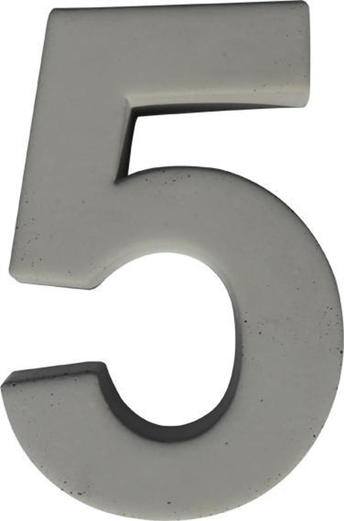Huisnummer beton nr. 5
