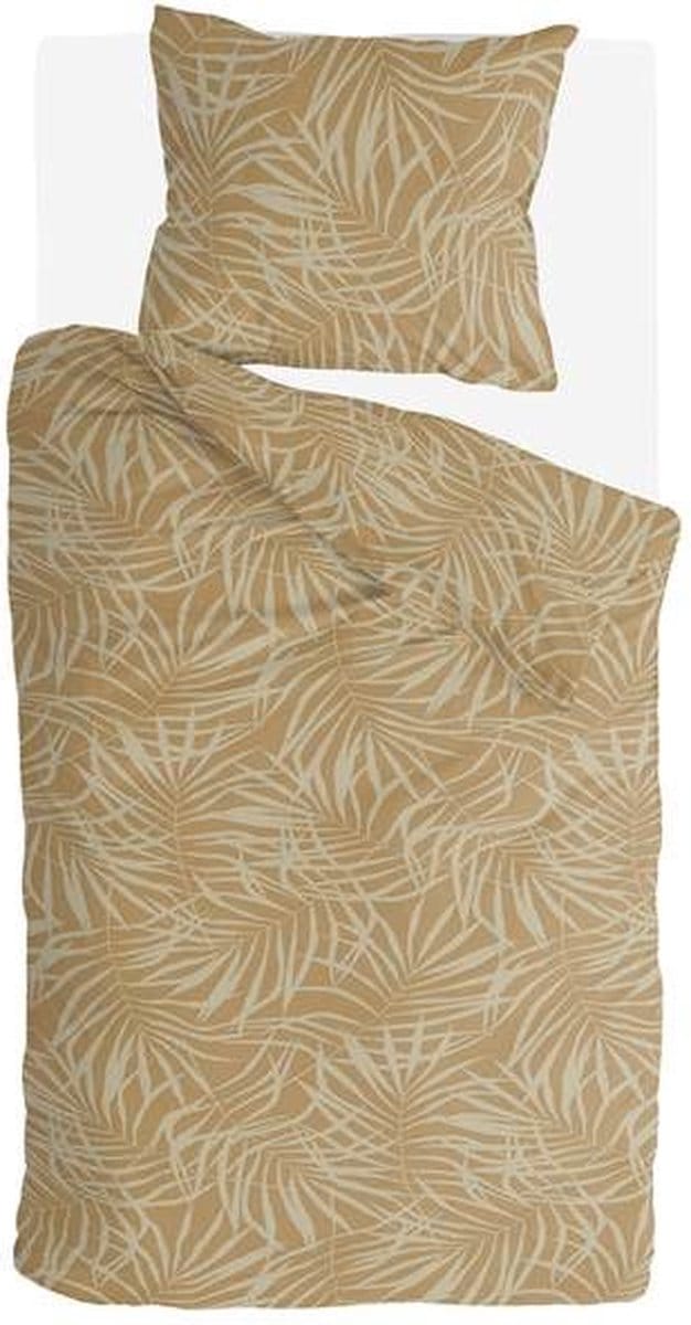 Byrklund Sunny Palms Dekbedovertrek - Eenpersoons - 140x200/220 cm - Okergeel