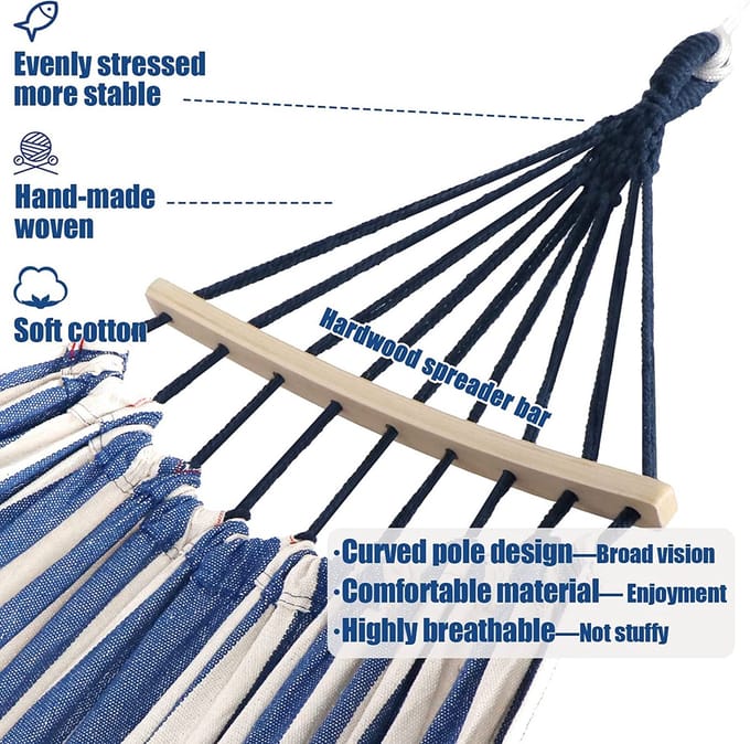 Hammock – hangmat – stevige hangmat – binnen en buiten – premium