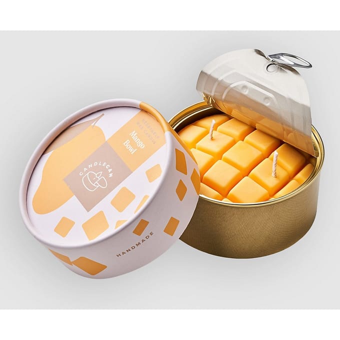 CandleHand Mango Kom Can Candle oranje