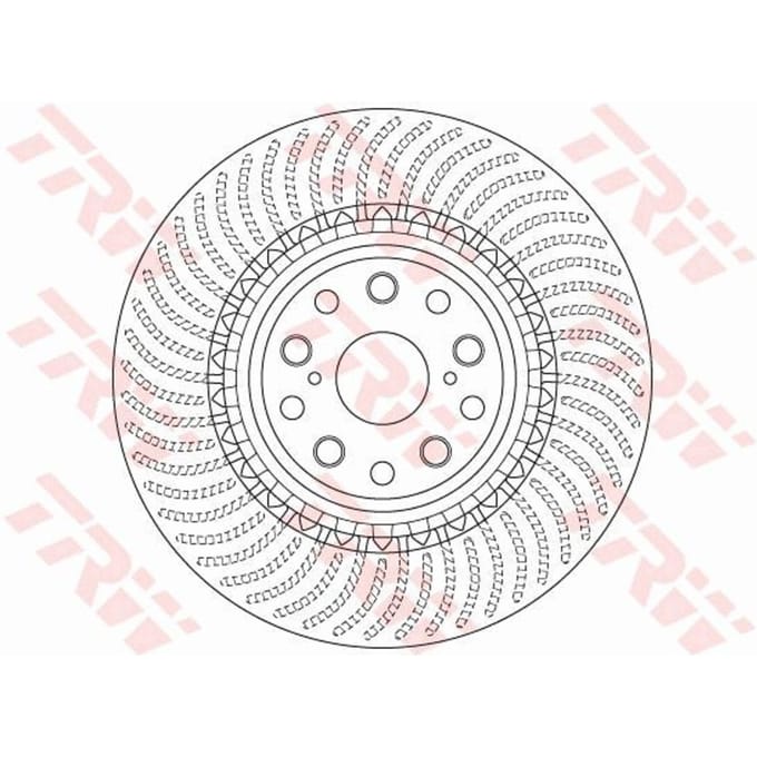 Remschijf TRW DF6488S voorkant, geventileerd, 1 Stuk