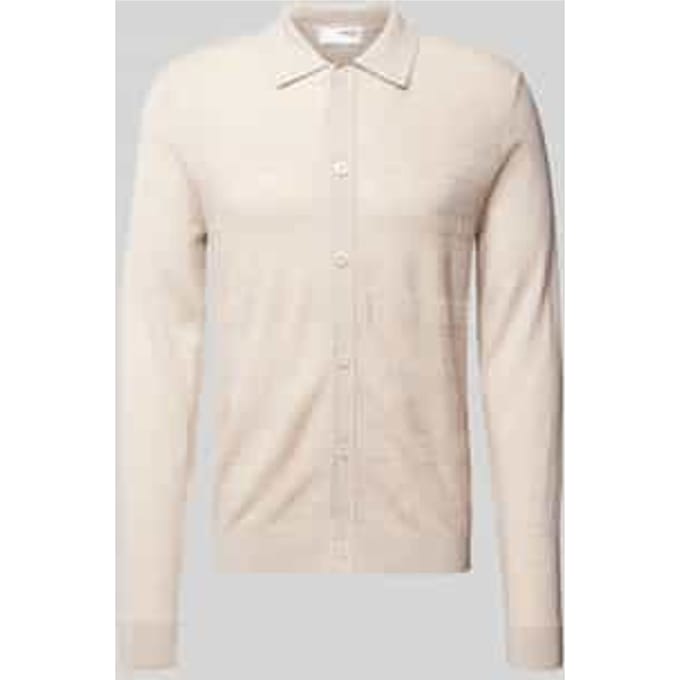 Cardigan met platte kraag, model 'TRAY'