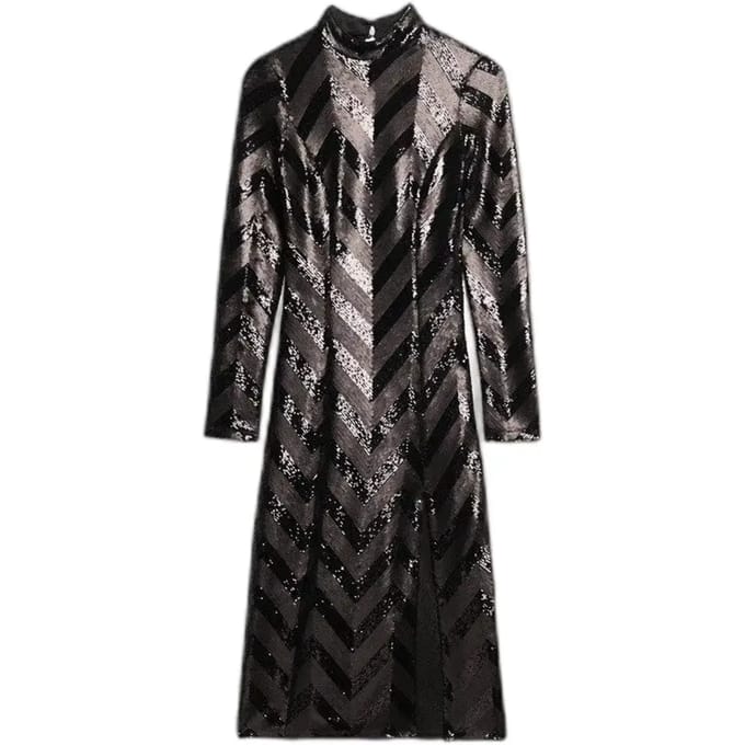 Superdry - Chevron midi-jurk met open rug - Dames - Jurken