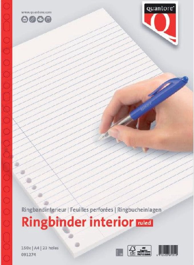 Interieur quantore a4 23r lijn 70gram 300p | 5 stuks