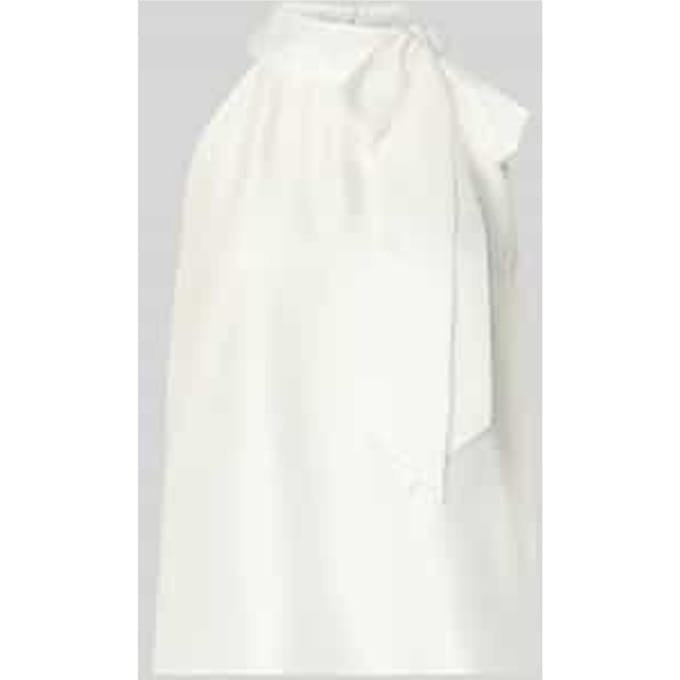 Blousetop met opstaande kraag en strik
