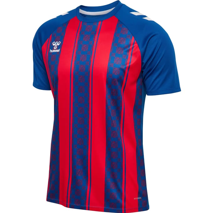 Hummel sportshirt Hmlmatch gestreept jersey S/S 233155