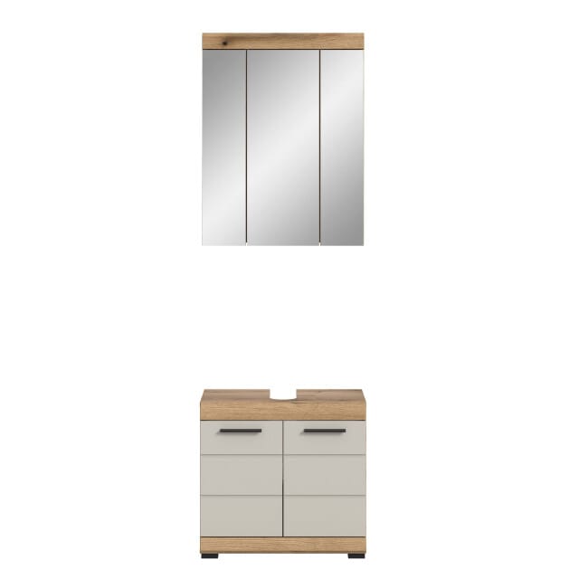 Scout badkamercombinatie kasjmier mat MDF TZ Evoke Oak NB - 34x60x191cm