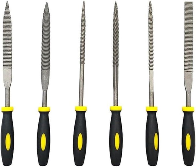 Naaldvijl Set - Precisie Vijlen - Gedetailleerd Werk - Koolstofstaal Constructie - 4 x 160 mm - Afgebeeld
