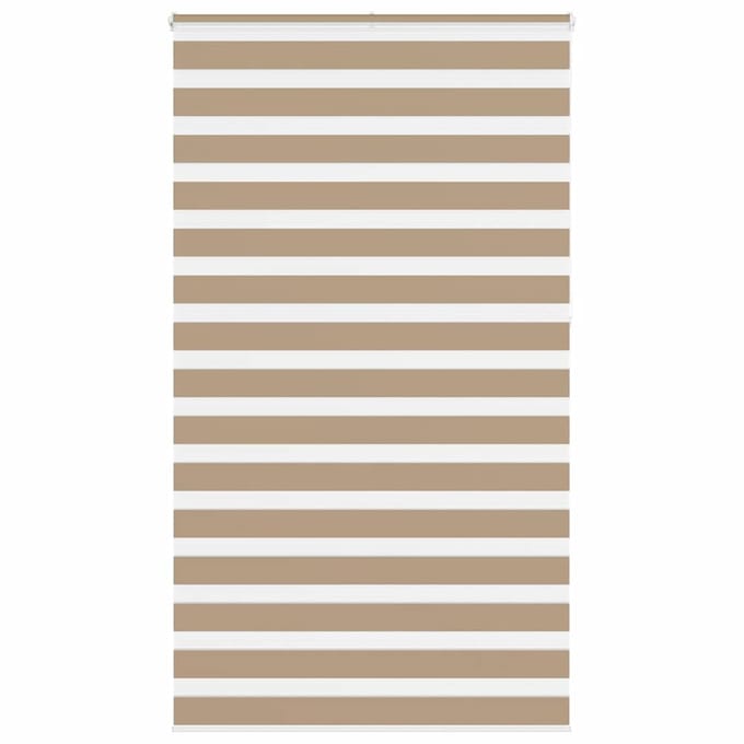 vidaXL - Zebra - Blind - 135x230 - cm - stofbreedte - 130,9 - cm - polyester - zandbruin