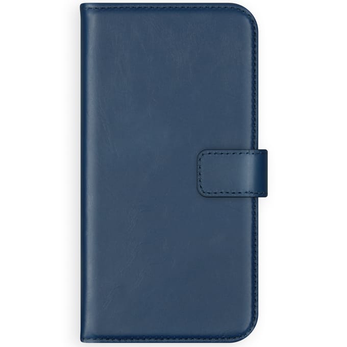 Selencia Hoesje - Geschikt voor Apple iPhone 12 Pro Max - Echt Lederen Bookcase - Blauw