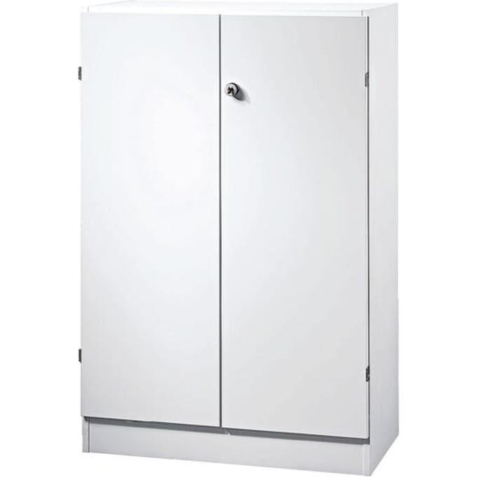 Archiefkast 3 ordnerhoogten, B 800 x D 420 x H 1270 mm, afsluitbaar, wit/wit