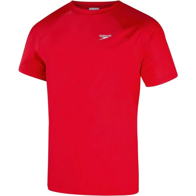 Speedo Heren Crew Neck Regular T-shirt (Rood)