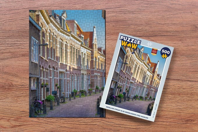 Puzzel Huis - Haarlem - Fiets - Legpuzzel - Puzzel 500 stukjes