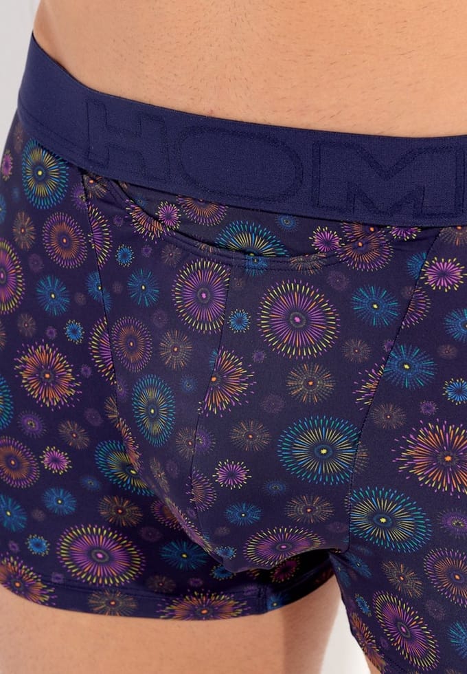 HOM - Spectra boxer briefs H01 - Navy print - mannen - 2XL