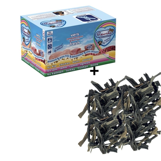 Renske Graanvrije Vers Vlees Variatiebox | Met Runderpens Petsnack
