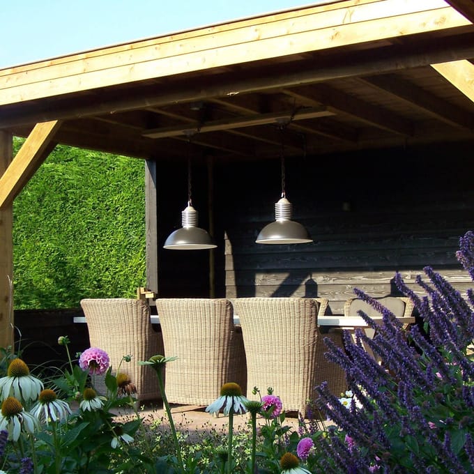 K.S. Verlichting Buiten hanglamp Carla aluminium/antraciet