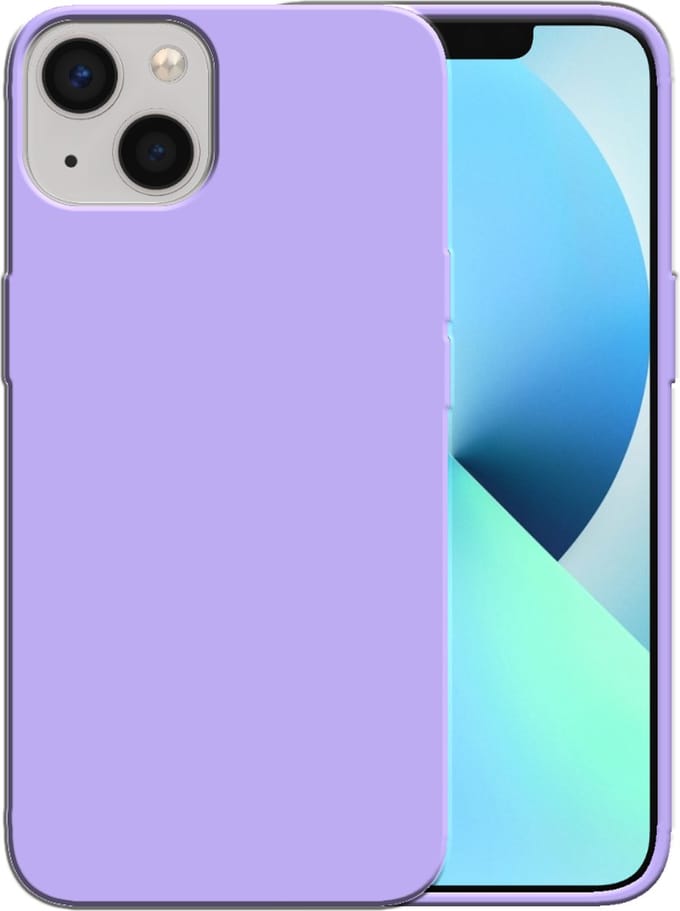 Smartphonica Siliconen hoesje voor iPhone 13 case met zachte binnenkant - Paars geschikt voor iPhone 13