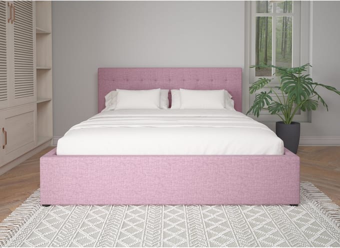 Hamar-Bed - Paarse Stof - 180x200