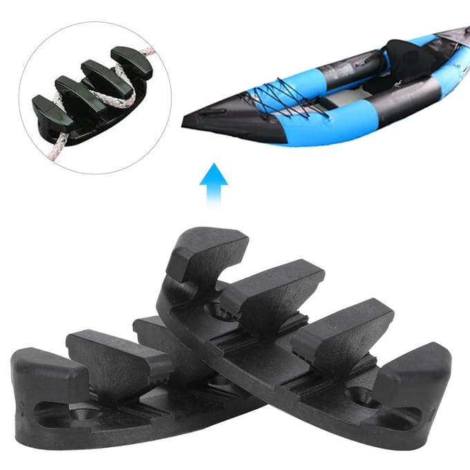 1 Paar Kajak Opblaasbare Boot Zeevissen Accessoire Zigzag Ankerklamp Antislip Lijnoproller black