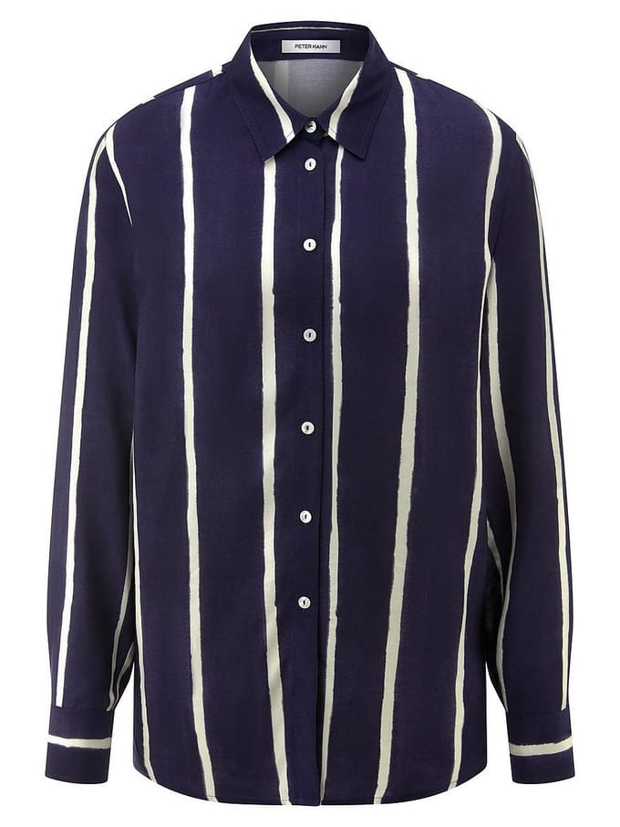 Lange blouse lange mouwen Van Peter Hahn blauw