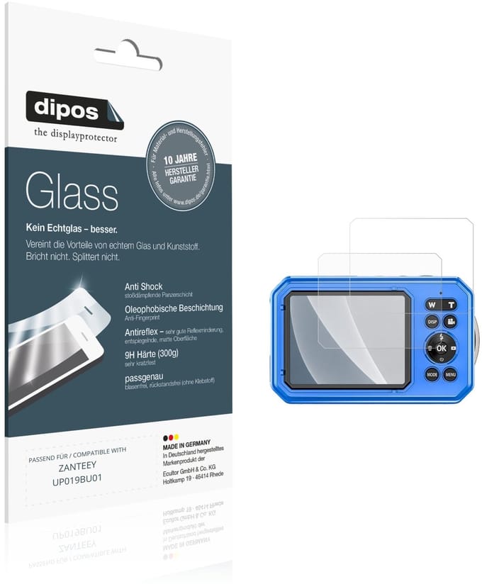 dipos – 2x Matte Pantserfolie geschikt voor ZANTEEY UP019BU01 | 9H Screenprotector
