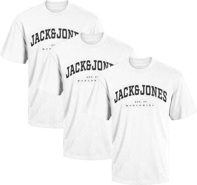 Jack & Jones Heren t-shirt 3 pack Caleb Varsity