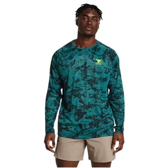 Under Armour Project Rock Iso-Chill-shirt voor heren (Groen, Zwart)