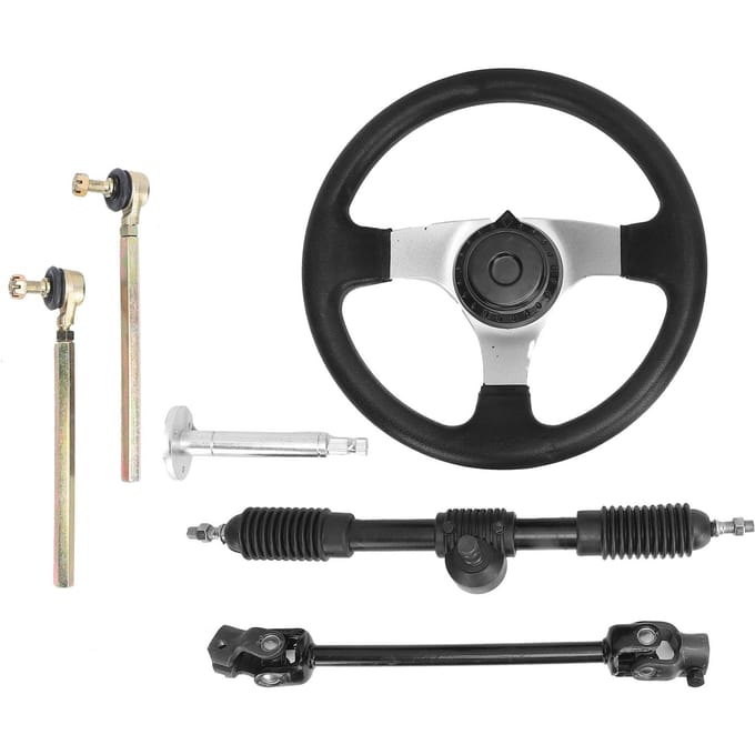 Bielle de direction Crémaillère Kart Quad Ensemble d'assemblage Remplacement pour Moteurs 150cc‑250cc black