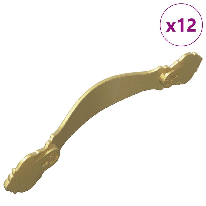 vidaXL - Handvat - 12 - st - Goud - 143 - x - 19,2 - x - 20 - mm - Zink - Legering