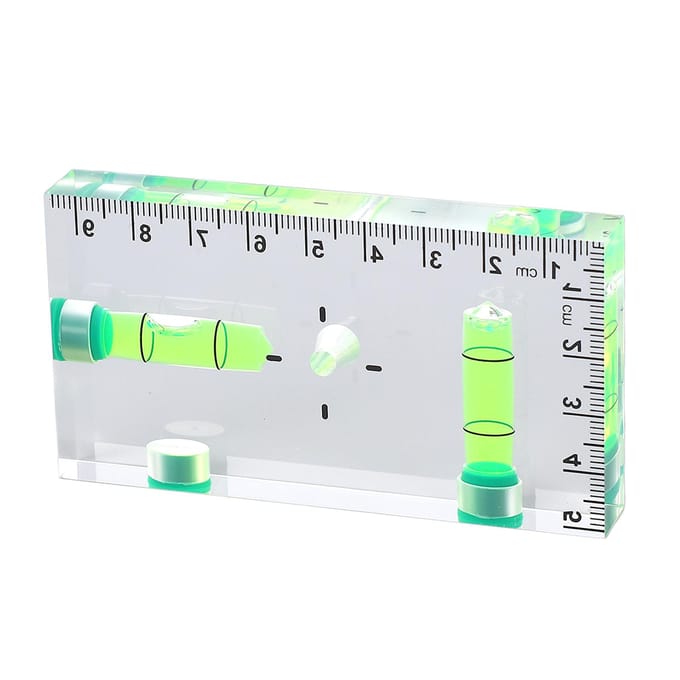 Mini Waterpas met 3 Magneten Compact Acryl Waterpasgereedschap voor Horizontale en Verticale Meting white